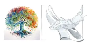 Tree and Massaging Hand